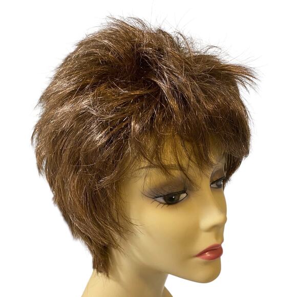 Sassy Spikey Wig - Dark Auburn Synthetic Locs, NWT - A1039 - Picture 2 of 15